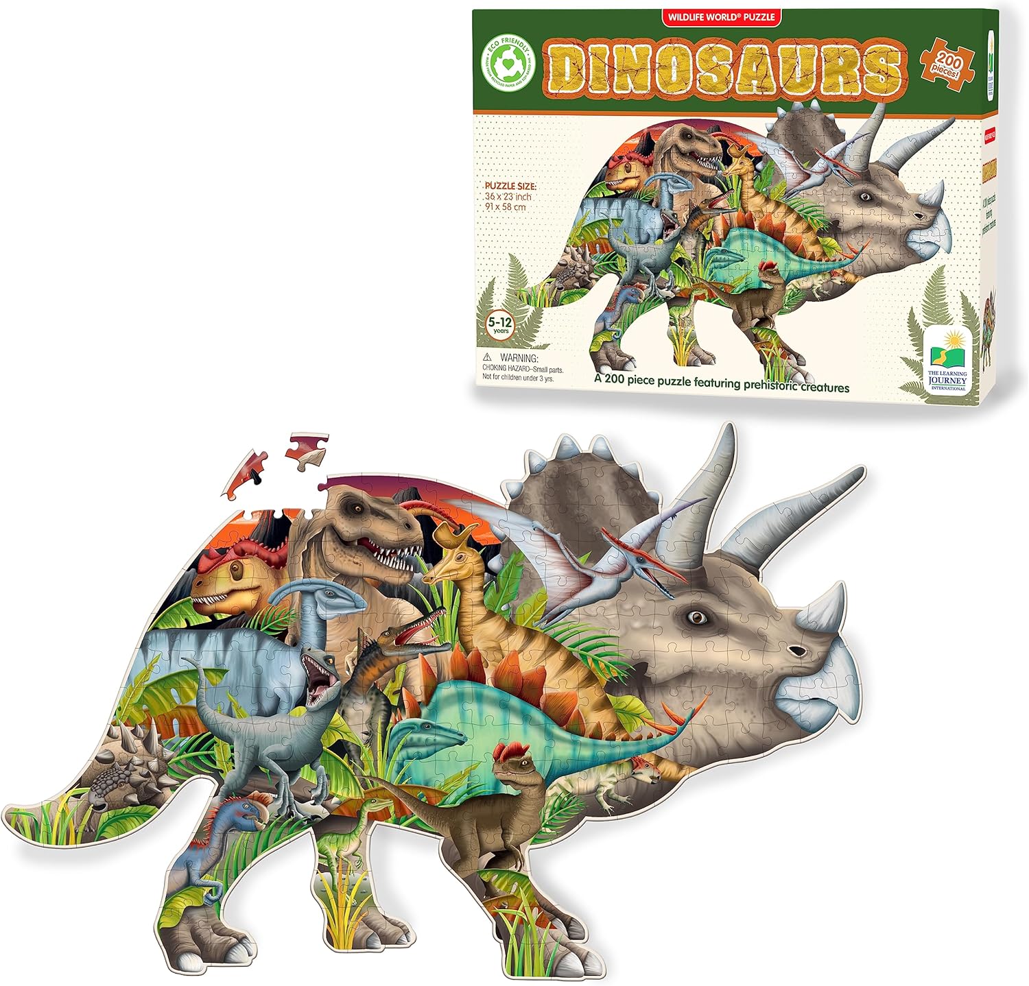 dinosaur shape floor puzzle