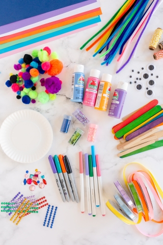 Craft supplies. Photo credit: Made To Be A Momma
