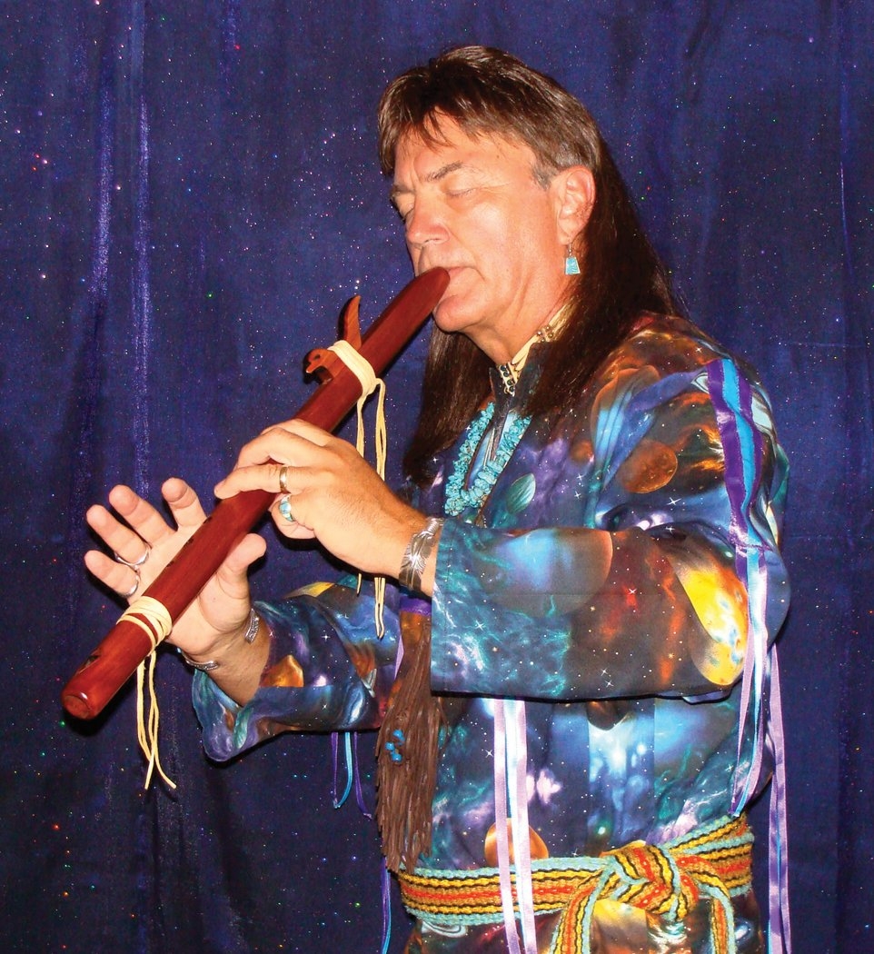 Douglas playing the Native American Flute