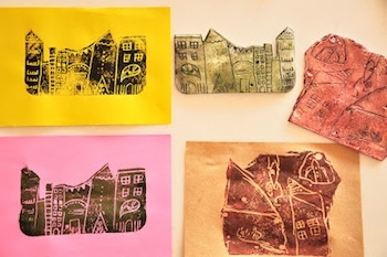 Printmaking with styrofoam