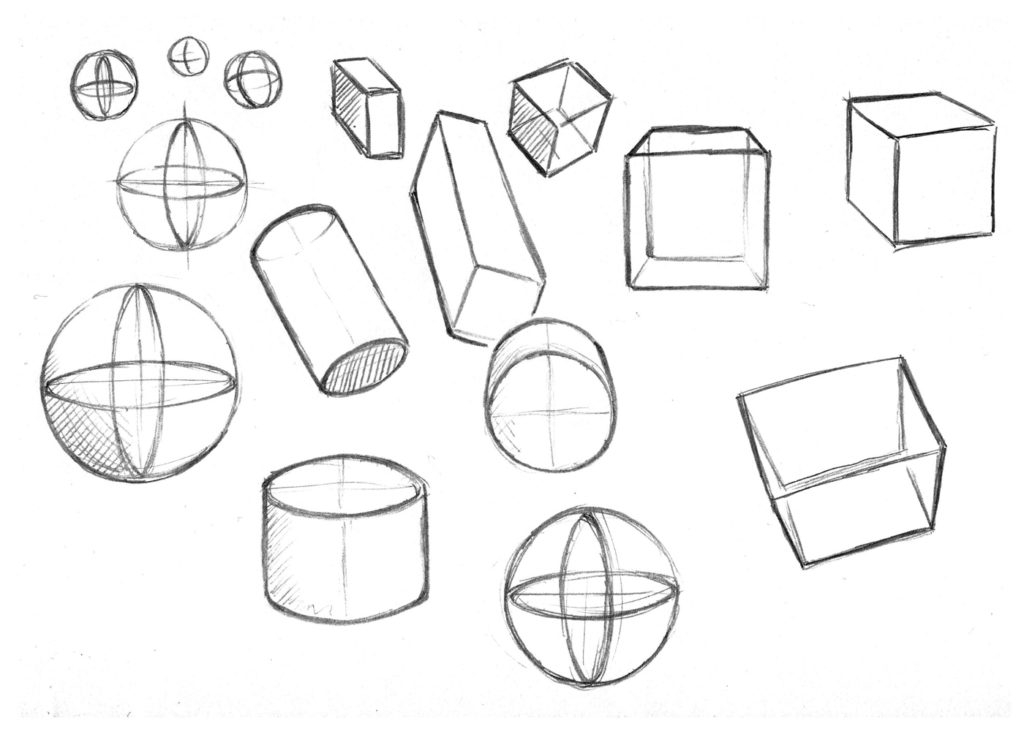 Drawing of 3D shapes