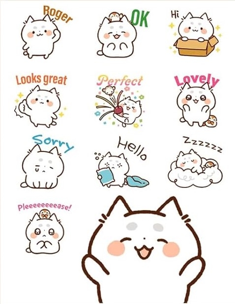 chibi animal stickers